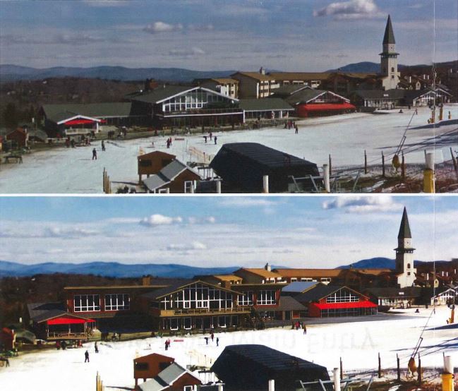 Stratton Base Lodge Before and After