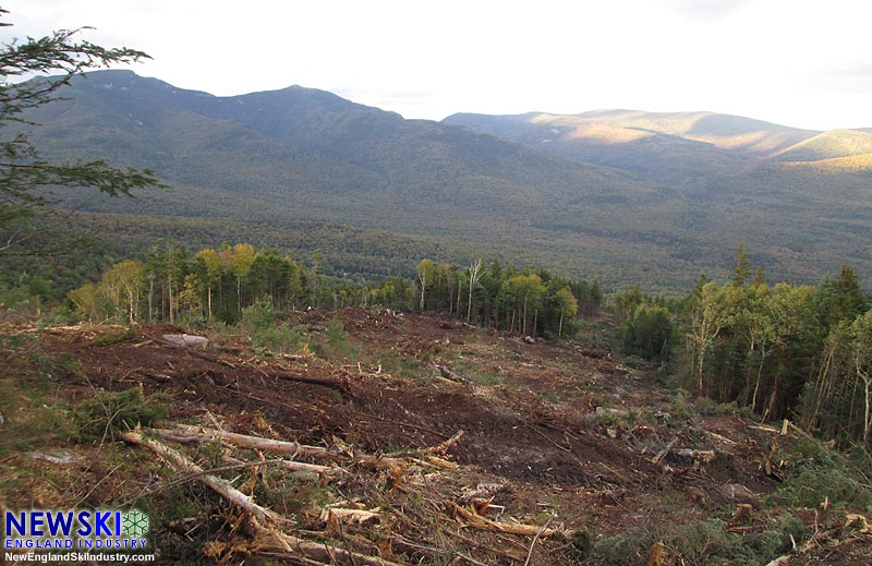 Top junction of Green Peak intermediate trail 57 and expert trail 56 (September 24, 2016)