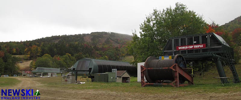 The future Green Peak base terminal location (left) and the present World Cup Triple (right) (October 2, 2016)