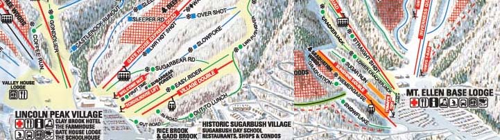 Sugarbush trail map