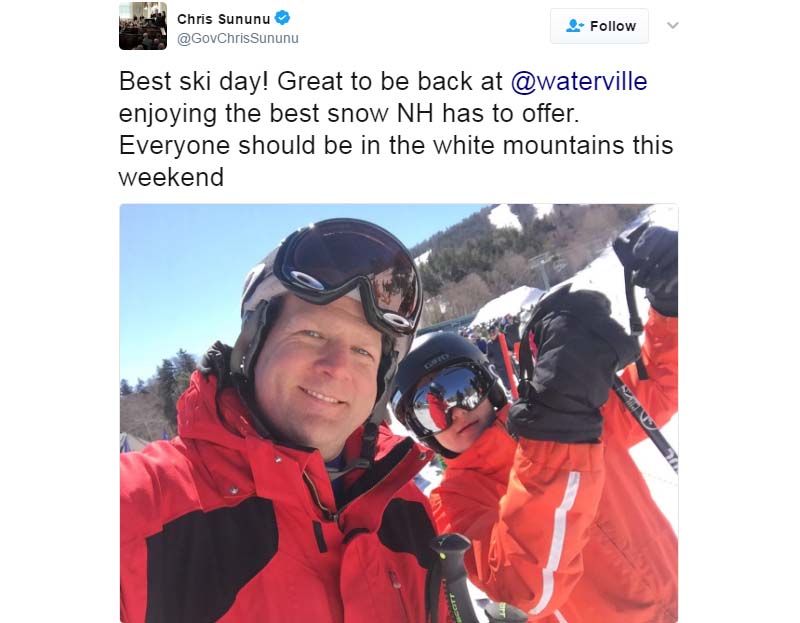 Gov. Chris Sununu's March 18 Tweet