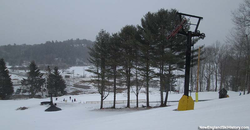 The incomplete novice chairlift in March 2015