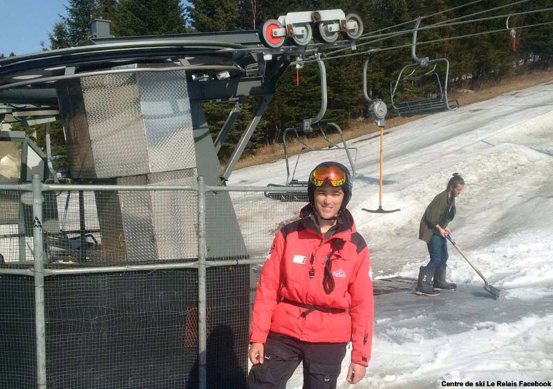 The Doppelmayr T-Bar at Centre de ski Le Relais in 2016